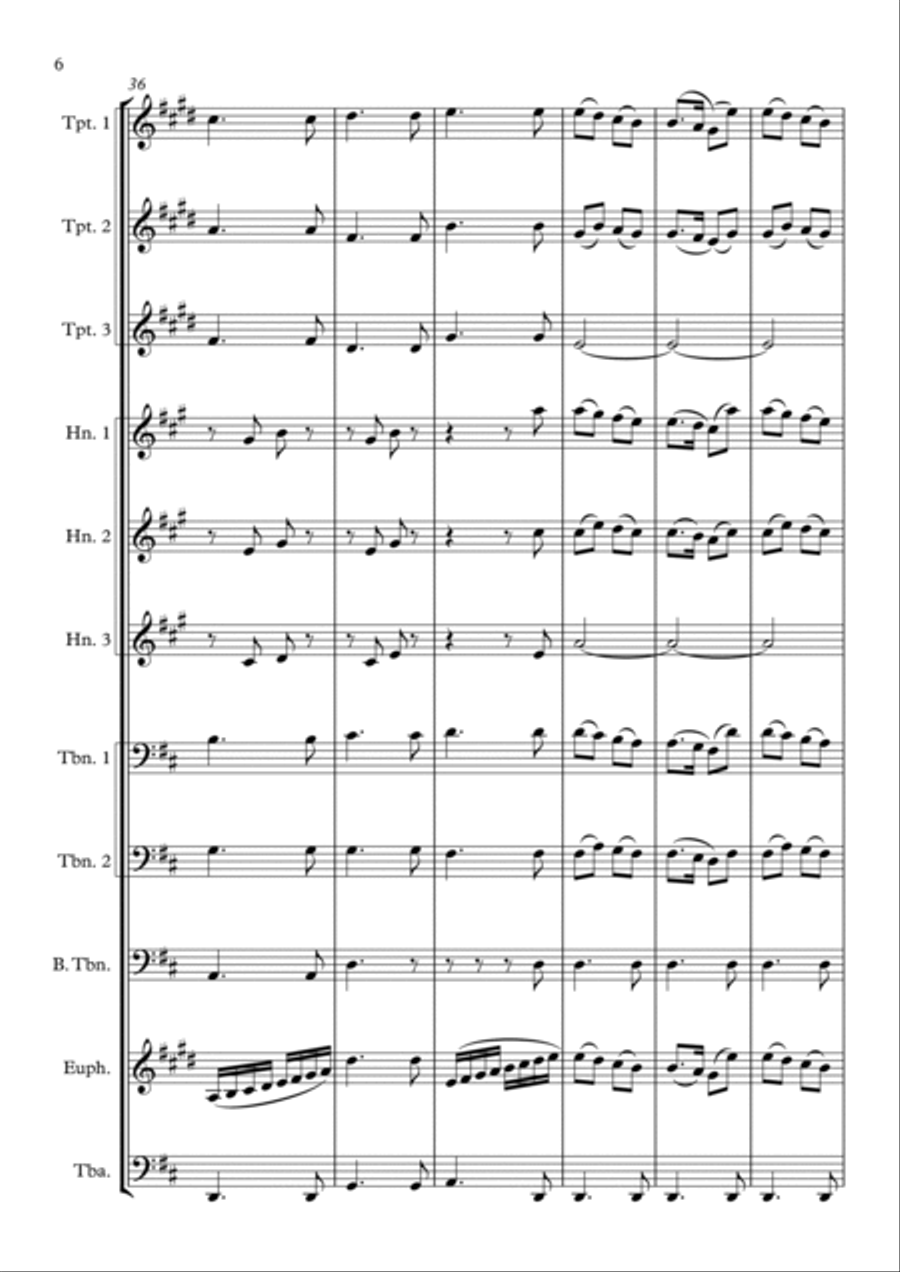 Joy to the World (Handel arr. Timothy R Wheeler) Small Ensemble scores gallery preview page 6