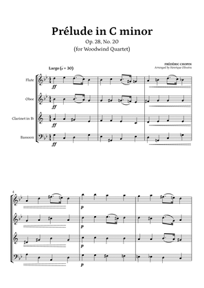 Book cover for Prelude Op. 28, No. 20 (Woodwind Quartet) - Frédéric Chopin