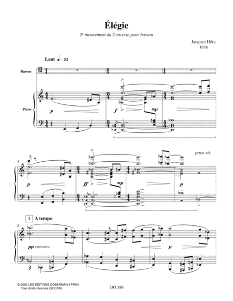 Élégie Bassoon Solo scores gallery preview page 3