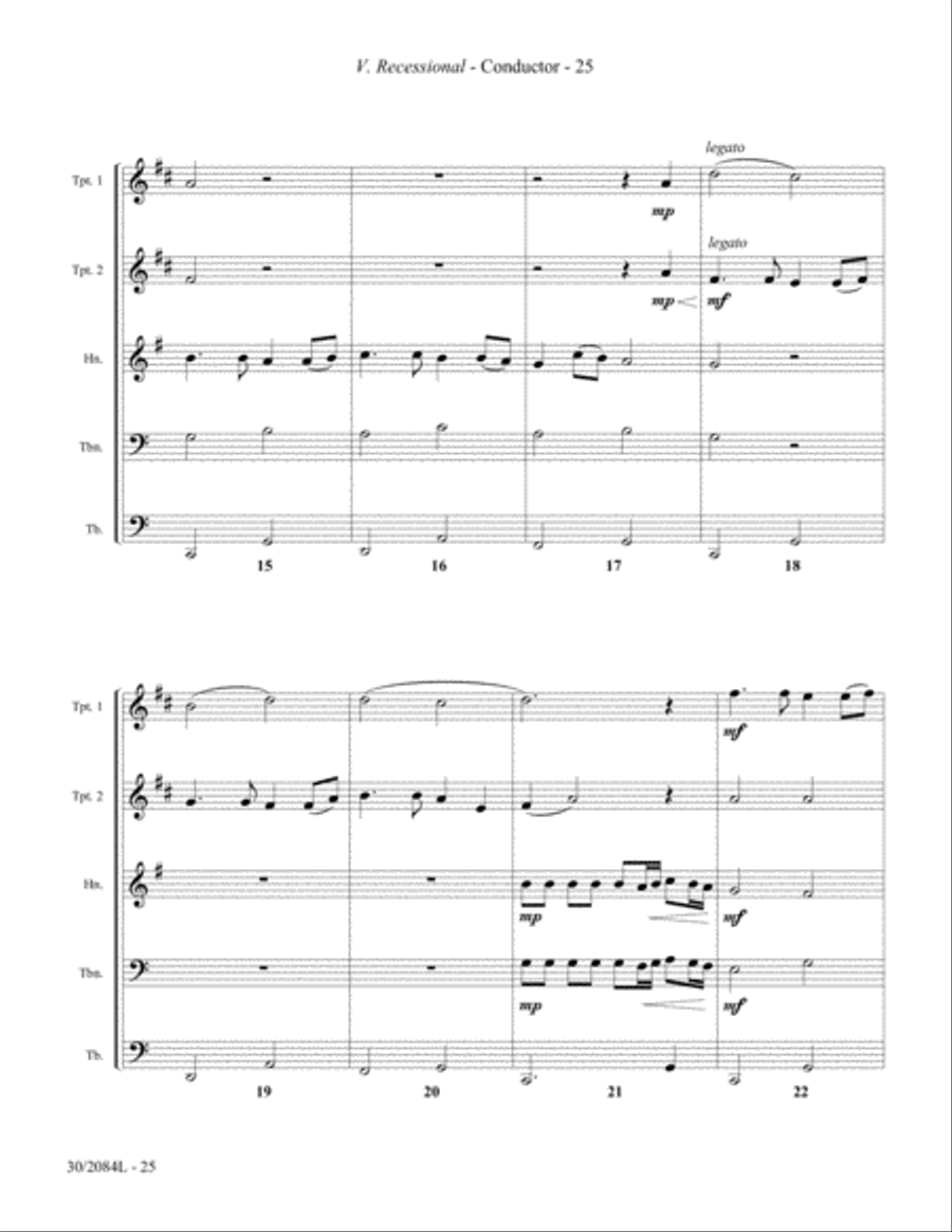 Wedding Suite for Brass Quintet Brass Quintet scores gallery preview page 15