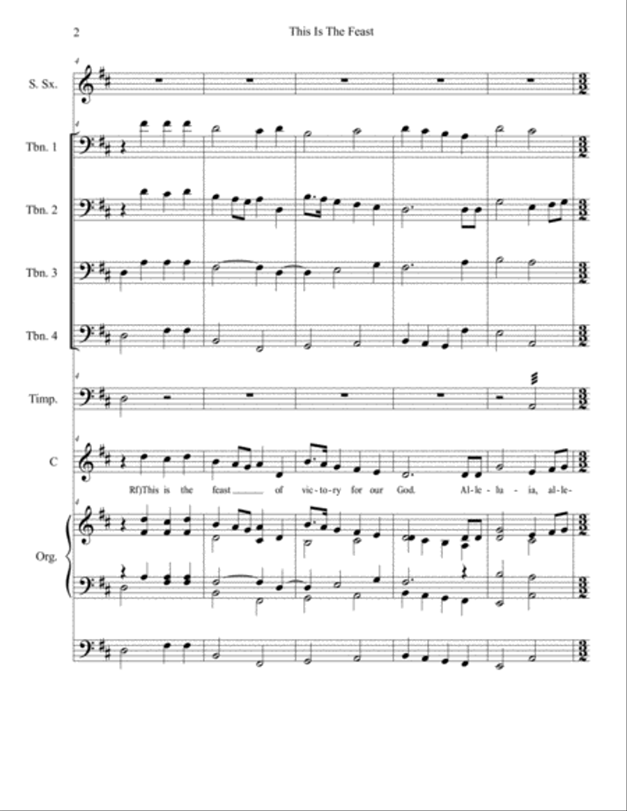 This Is The Feast Unison Choir scores gallery preview page 2