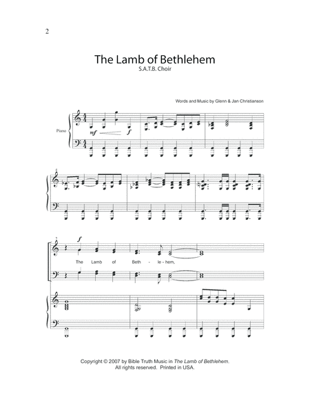The Lamb Of Bethlehem - Christmas Cantata image number null