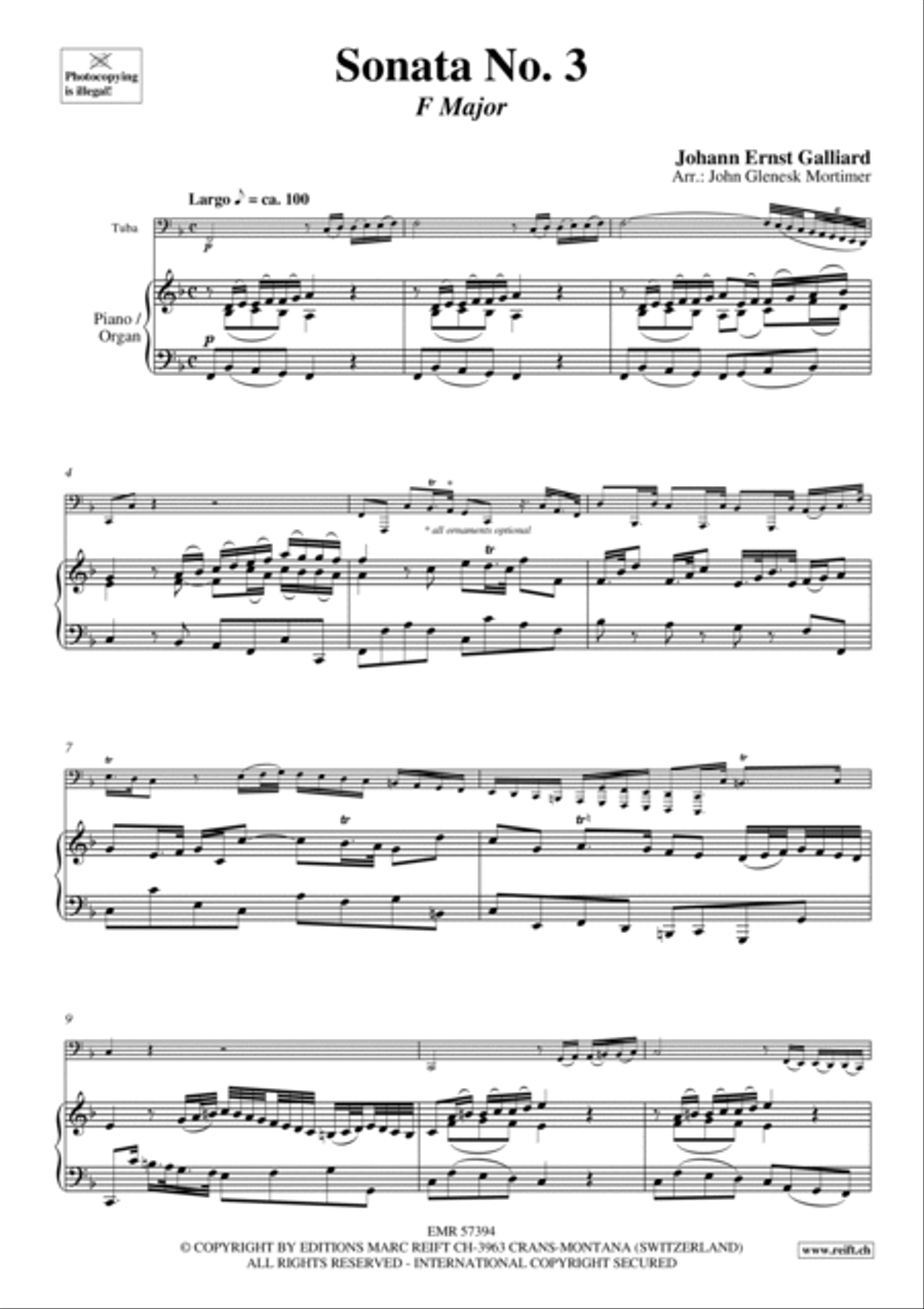 Sonata No. 3 Tuba scores gallery preview page 4