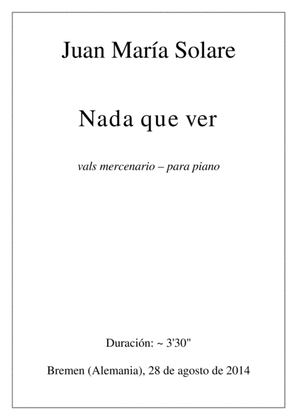 Book cover for Nada que ver [piano]