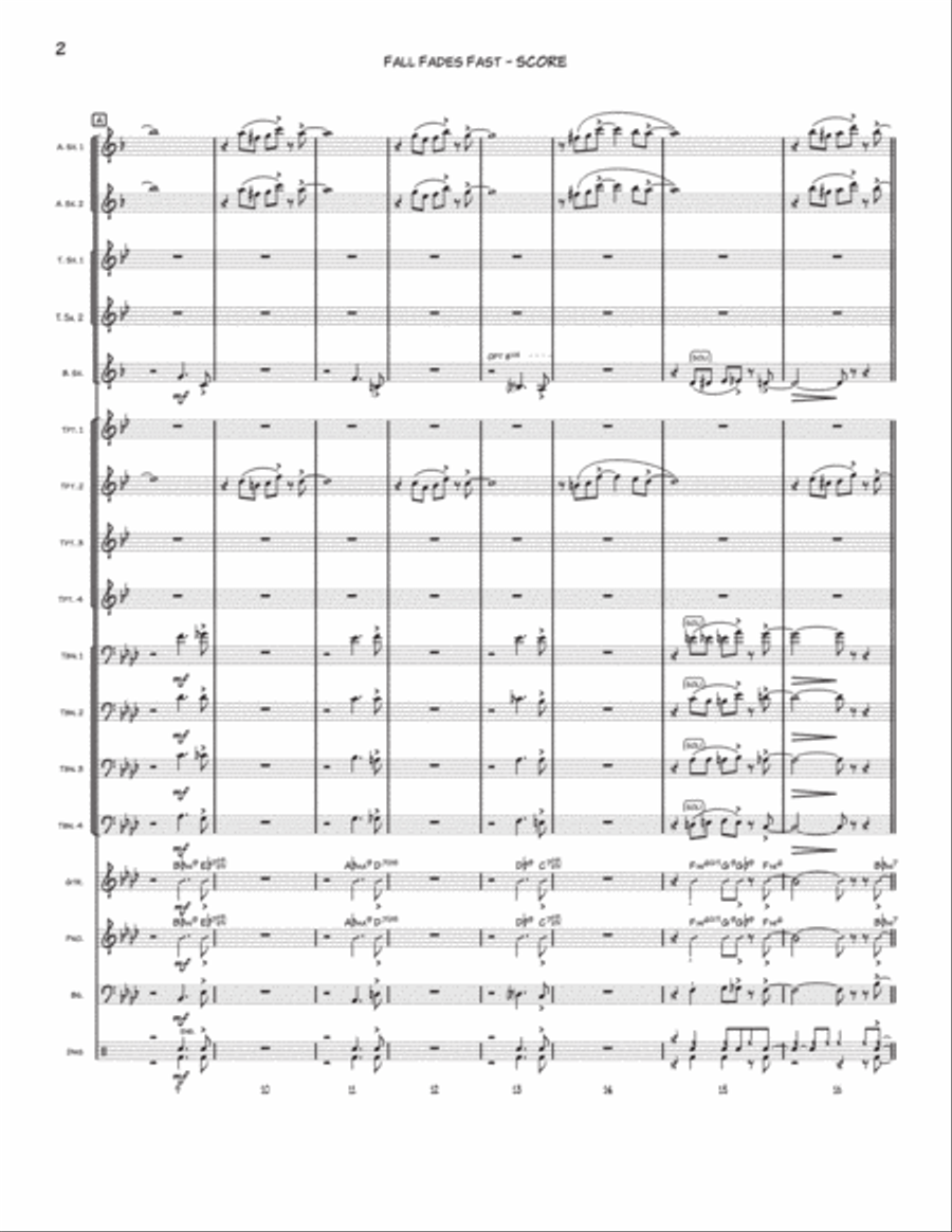 Fall Fades Fast Jazz Ensemble scores gallery preview page 2