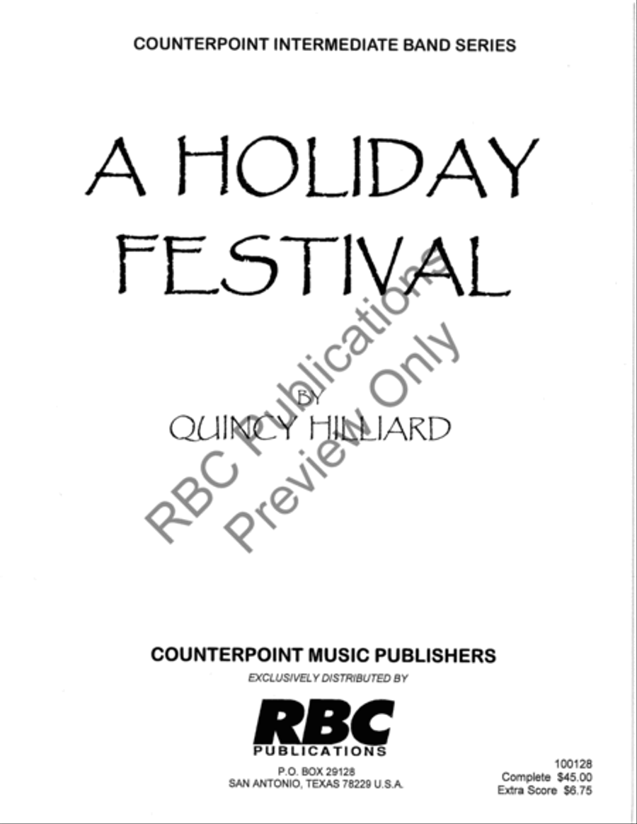 Holiday Festival (Score) Concert Band scores gallery preview page 2