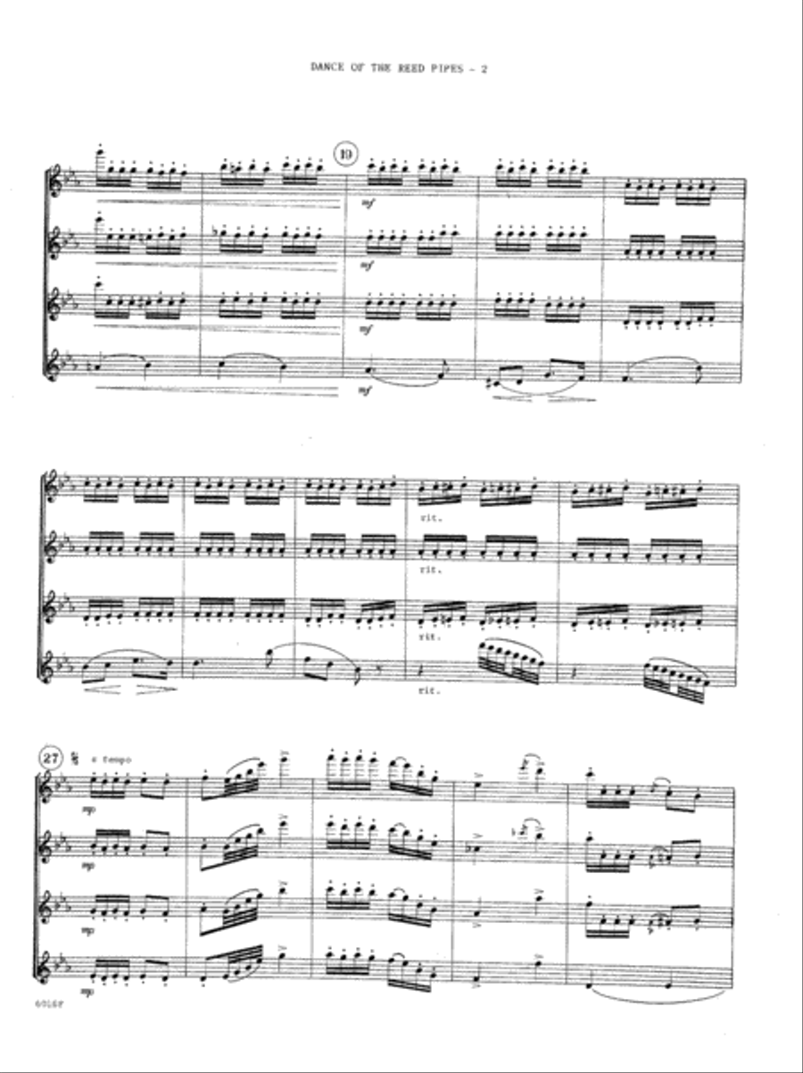 Dance Of The Reed Pipes (from The Nutcracker Suite) Flute Quartet scores gallery preview page 3