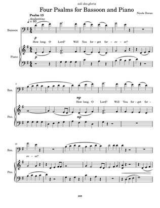 Four Psalms for Bassoon and Piano