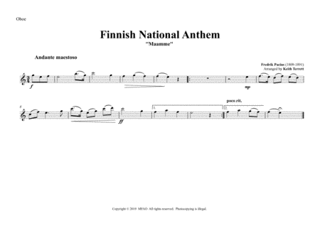 Finnish National Anthem for Symphony Orchestra (Keith Terrett Olympic Anthem Series) image number null