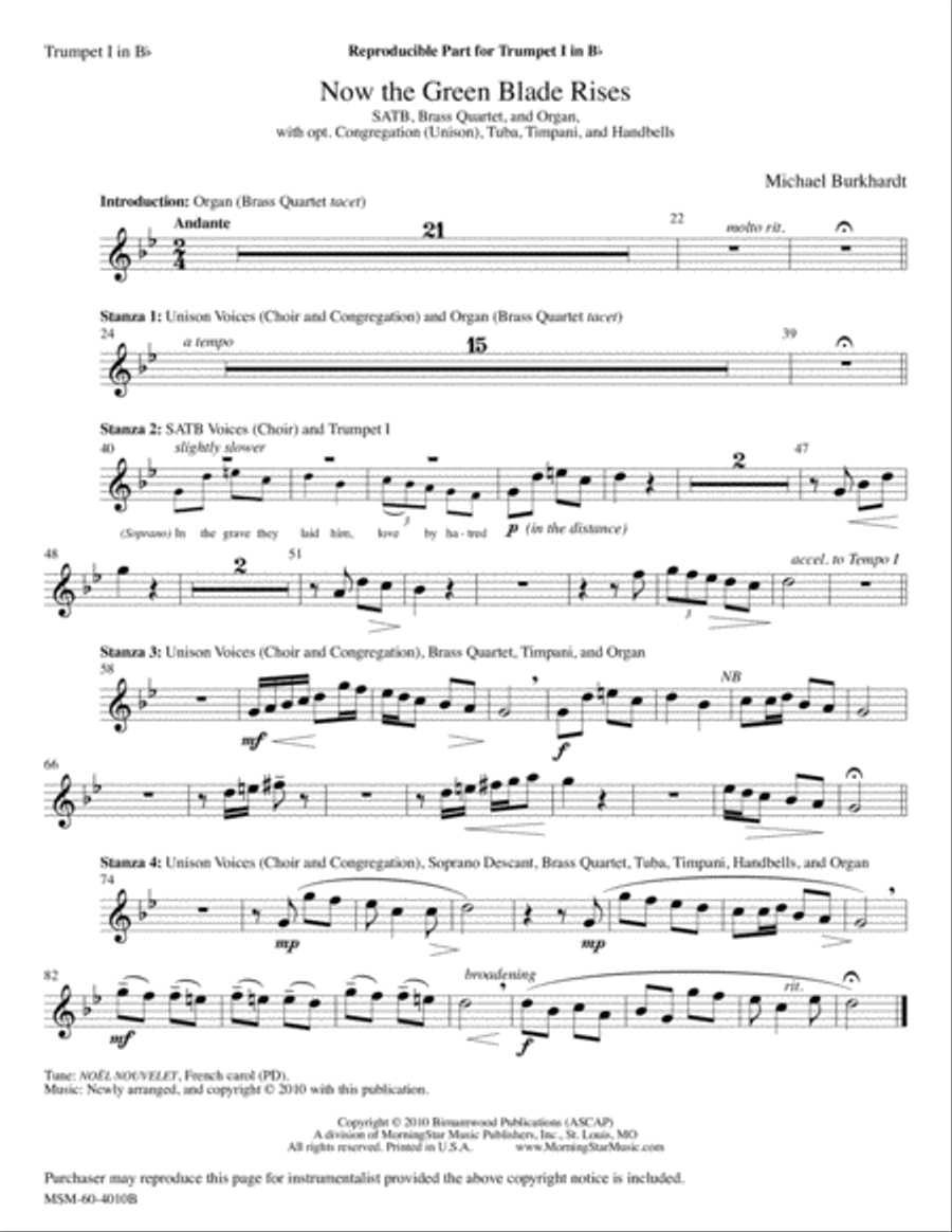 Now the Green Blade Rises Choir scores gallery preview page 2