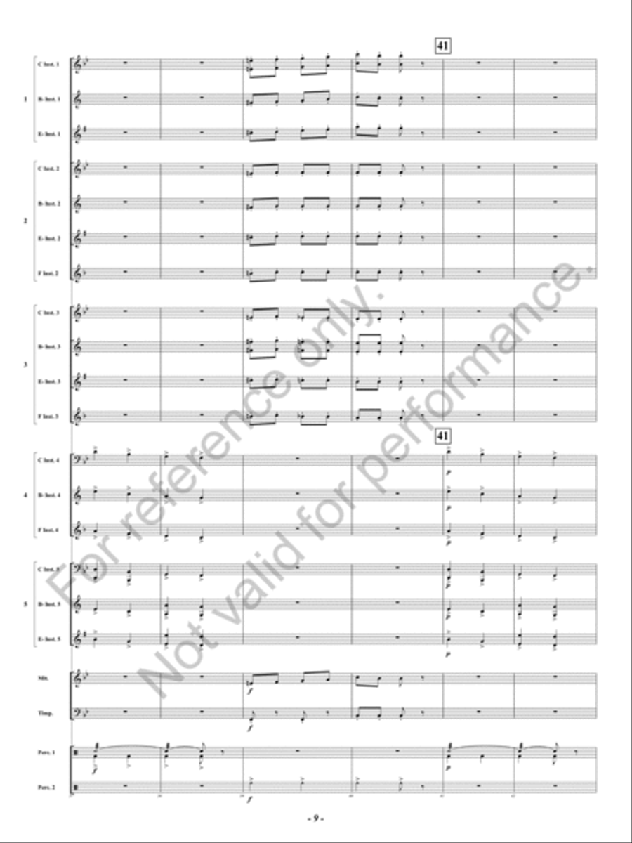 Infernal Galop Concert Band scores gallery preview page 10