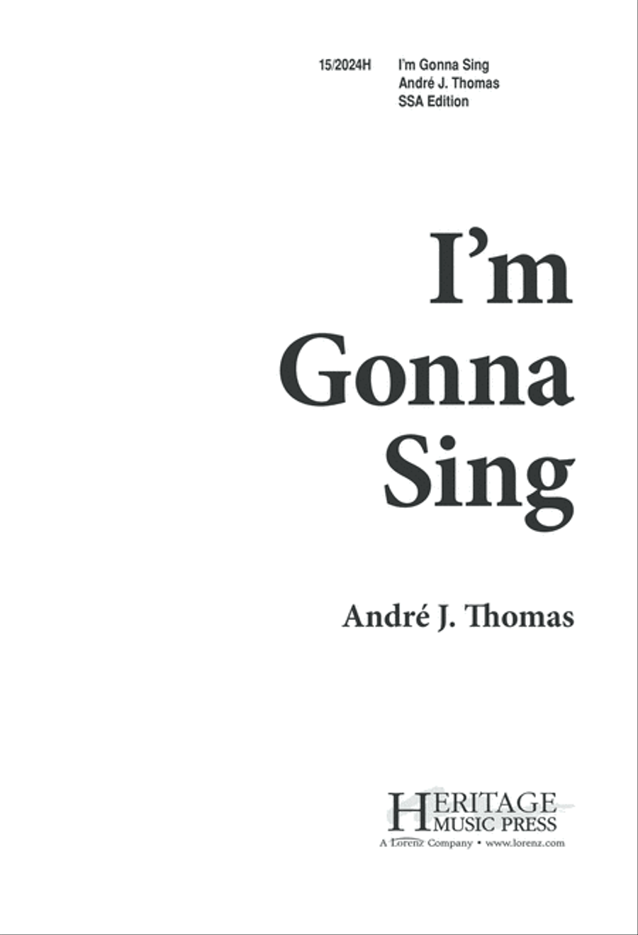 I'm Gonna Sing SSA scores gallery preview page 1