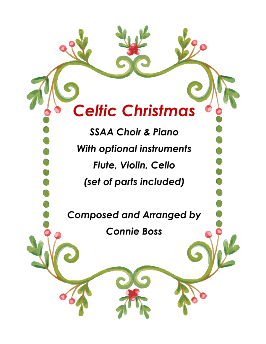 Celtic Christmas SSAA and piano with optional instruments image number null