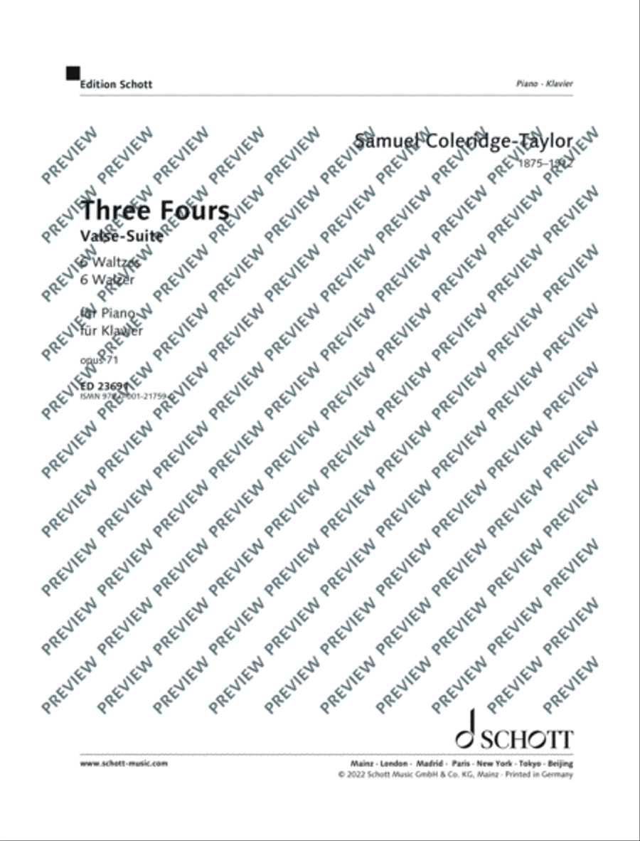 Three Fours Three Fours Piano Solo scores gallery preview page 2