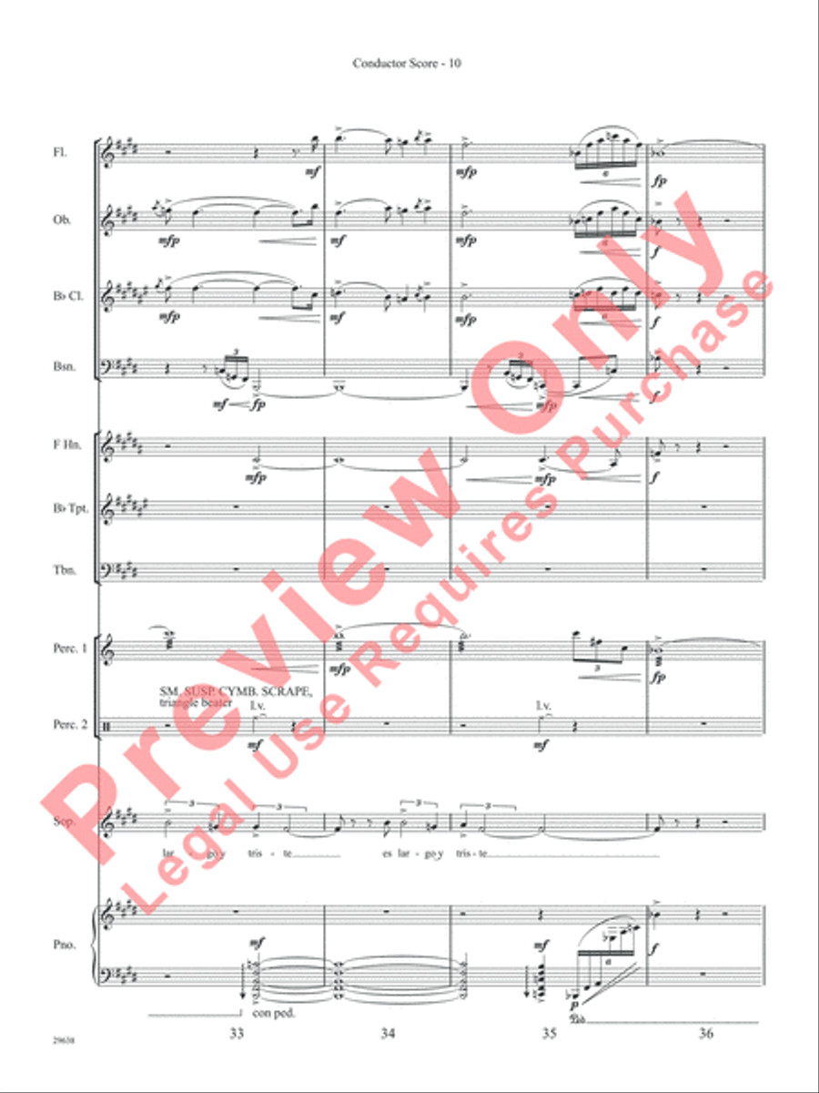 Three Spanish Songs (for Soprano and Wind Ensemble) Concert Band scores gallery preview page 15