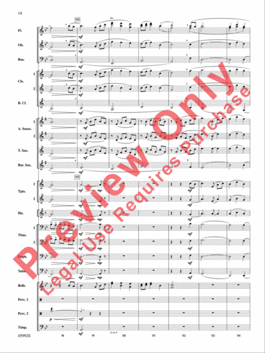 Nostalgia Concert Band scores gallery preview page 15