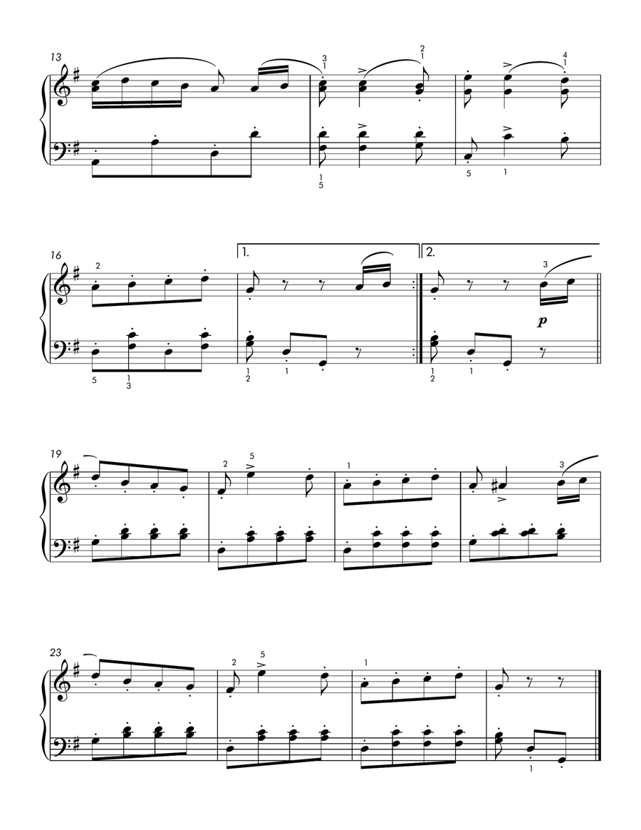 Ecossaise in G (Piano Solo with Music History Lesson) Piano Method scores gallery preview page 3