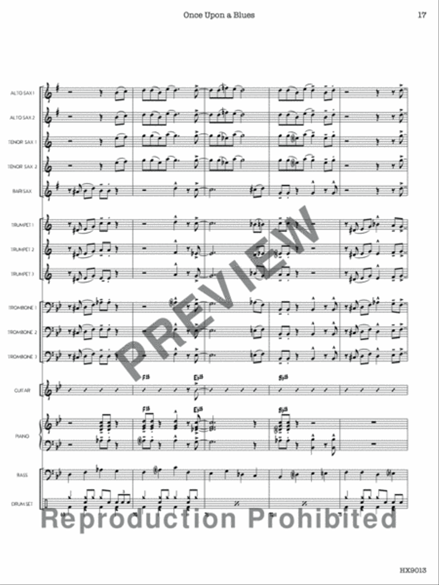 Once Upon a Blues Jazz Ensemble scores gallery preview page 18