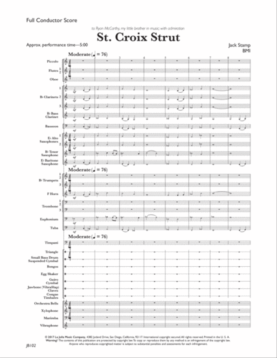 St. Croix Strut St. Croix Strut Concert Band scores gallery preview page 3