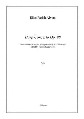 Harp Concerto Op. 98 harp & string quartet (parts only}