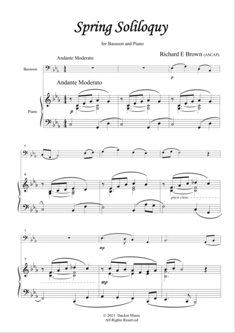 Spring Soliloquy - Bassoon Bassoon scores gallery preview page 2