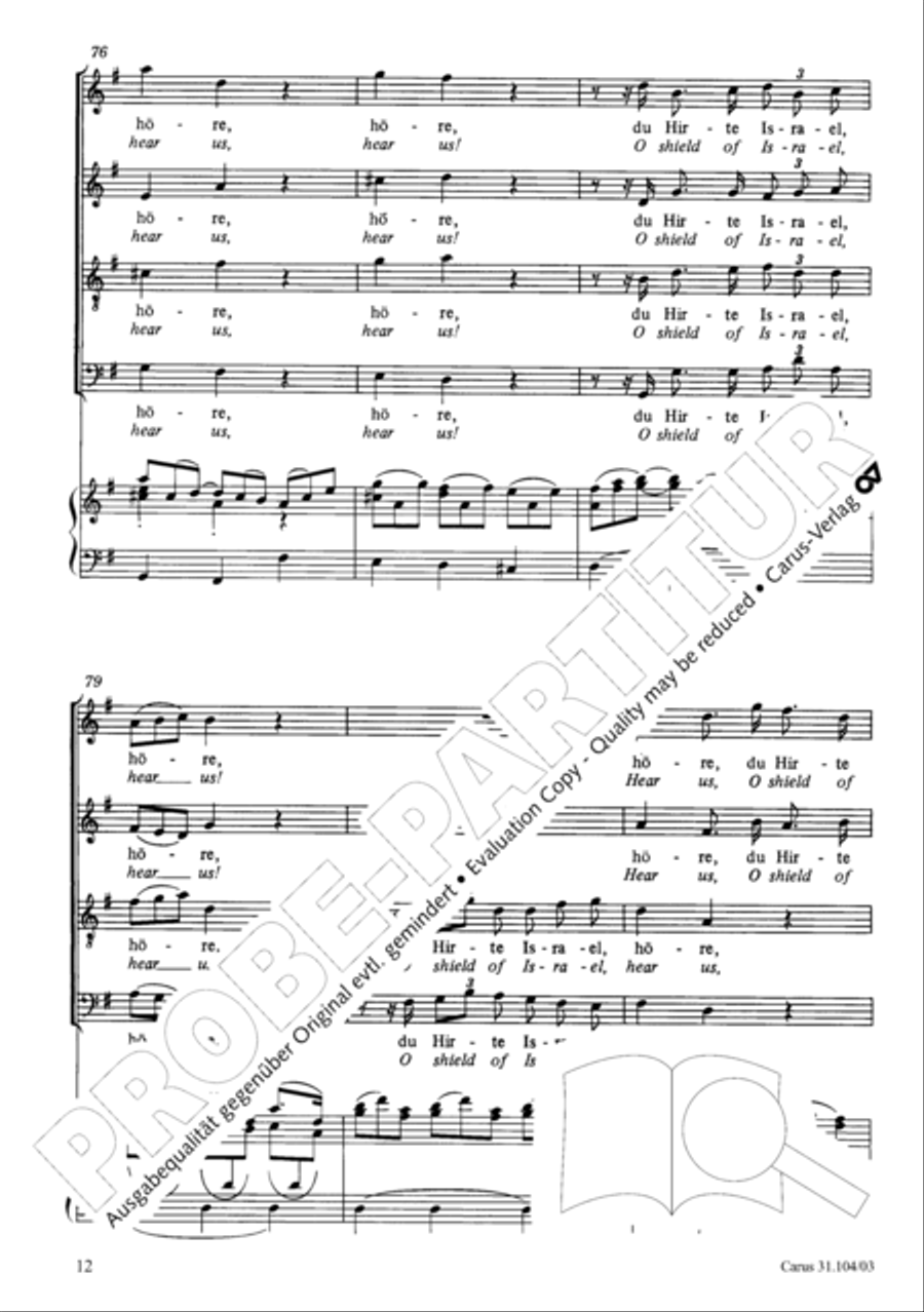 O shield of Israel, hear us (Du Hirte Israel, hore) TB scores gallery preview page 13