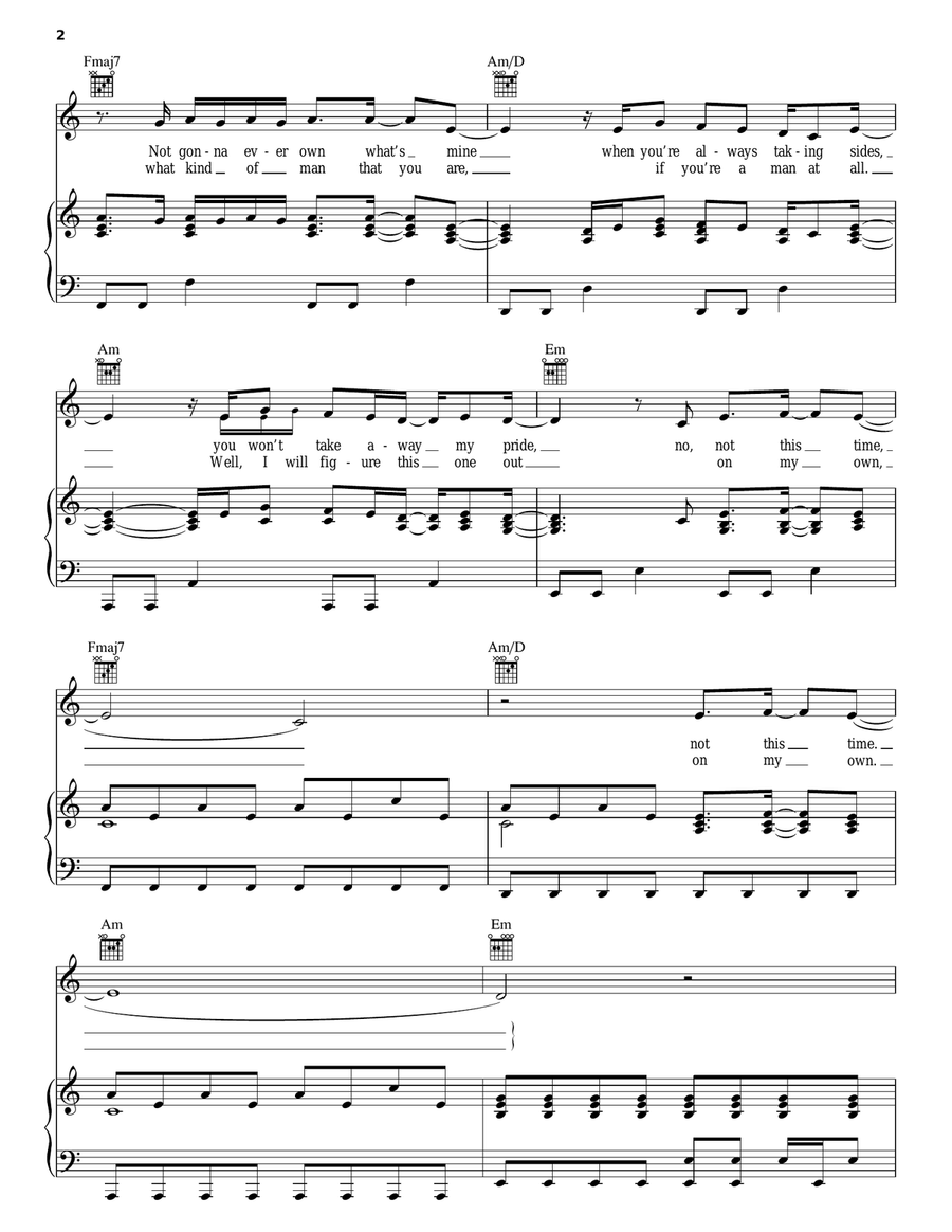 Decode Piano, Vocal, Guitar scores gallery preview page 2
