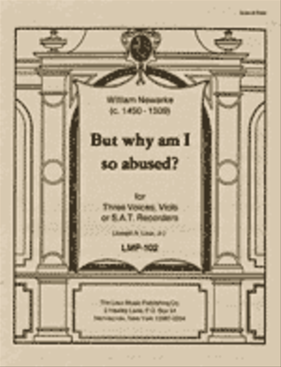 But Why Am I So Abused? From the Fayrfax Ms. (c. 1500) Recorder scores gallery preview page 1