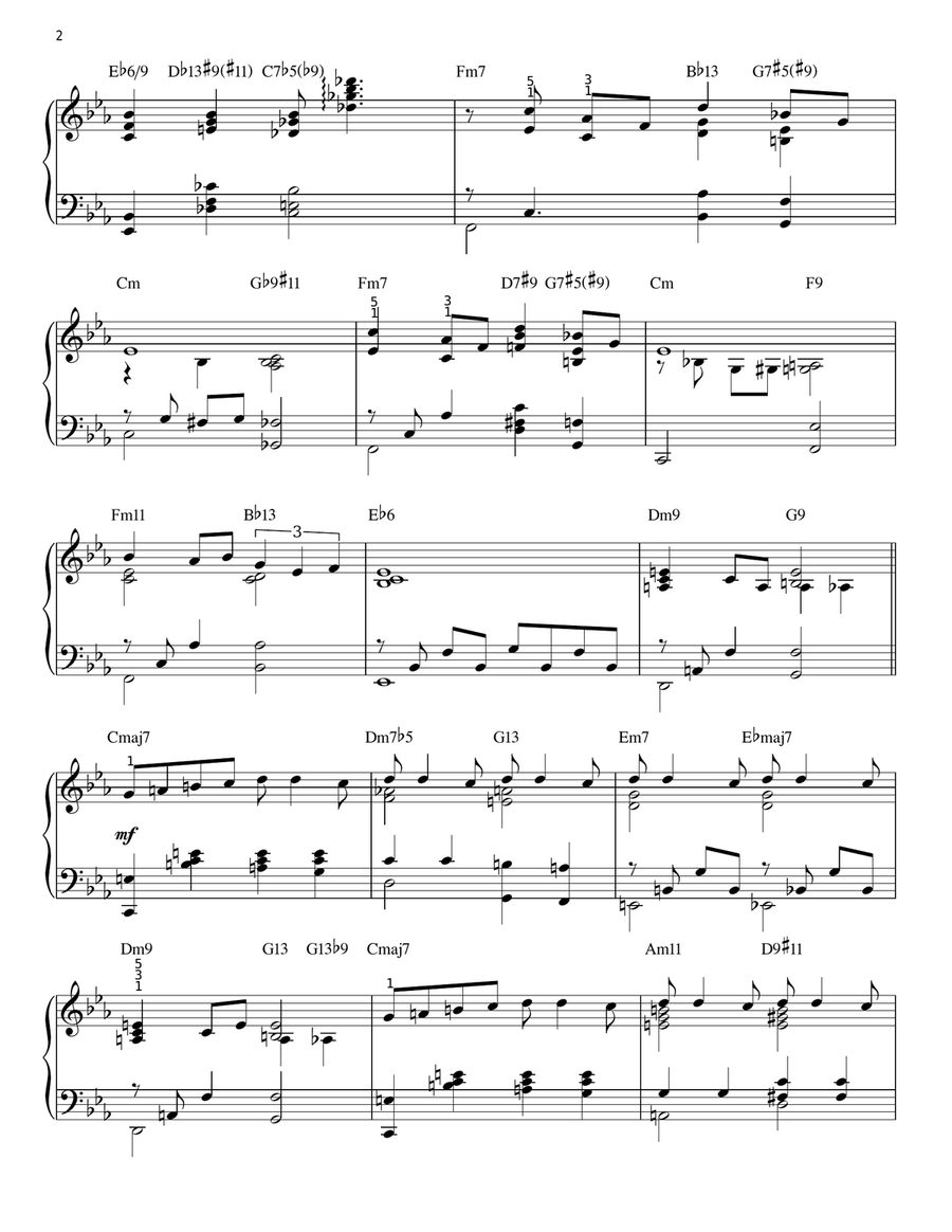 Say It (Over And Over Again) [Jazz version] (arr. Brent Edstrom) Piano Solo scores gallery preview page 2