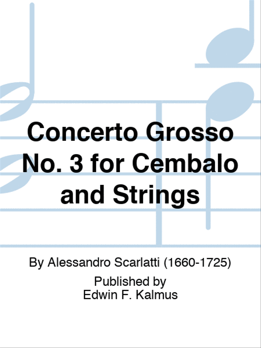 Concerto Grosso No. 3 for Cembalo and Strings Orchestra scores gallery preview page 1