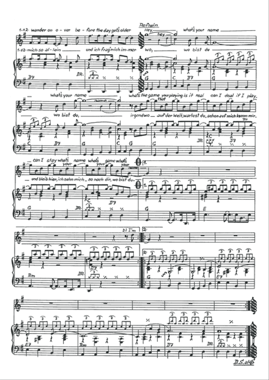 Wo bist Du Piano, Vocal scores gallery preview page 4