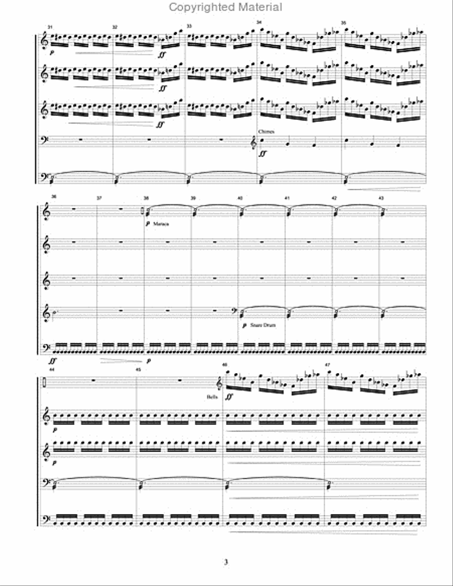 Winged Chariot Percussion Ensemble scores gallery preview page 4