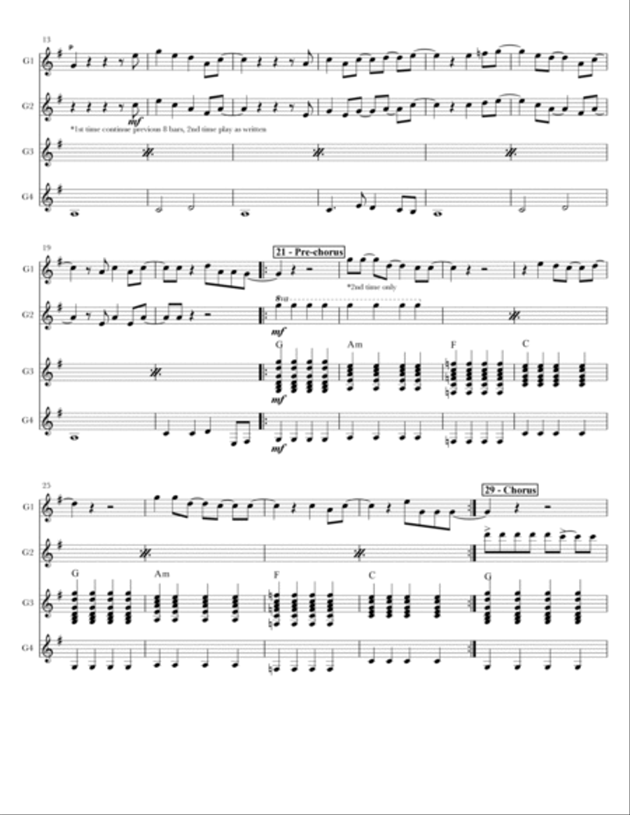 Hurt Guitar Ensemble scores gallery preview page 2