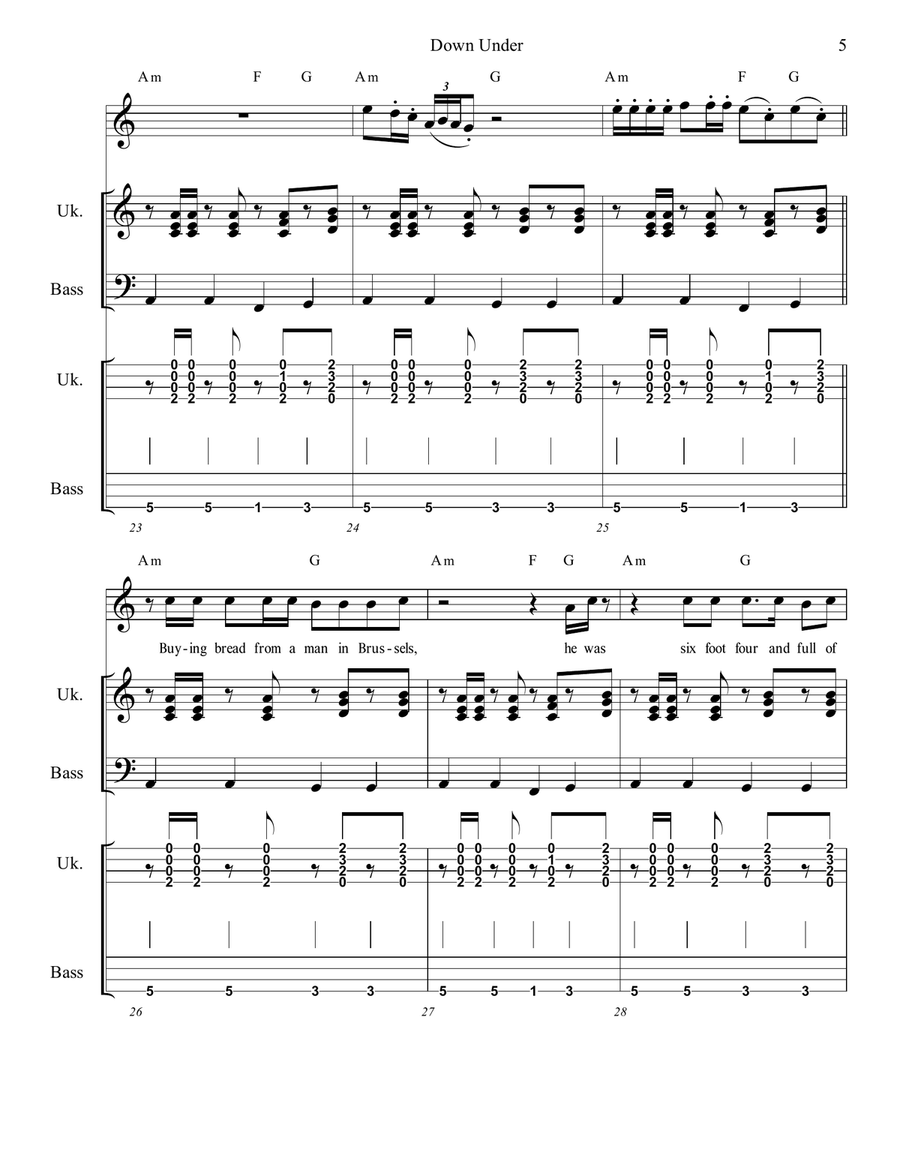 Down Under Small Ensemble scores gallery preview page 5