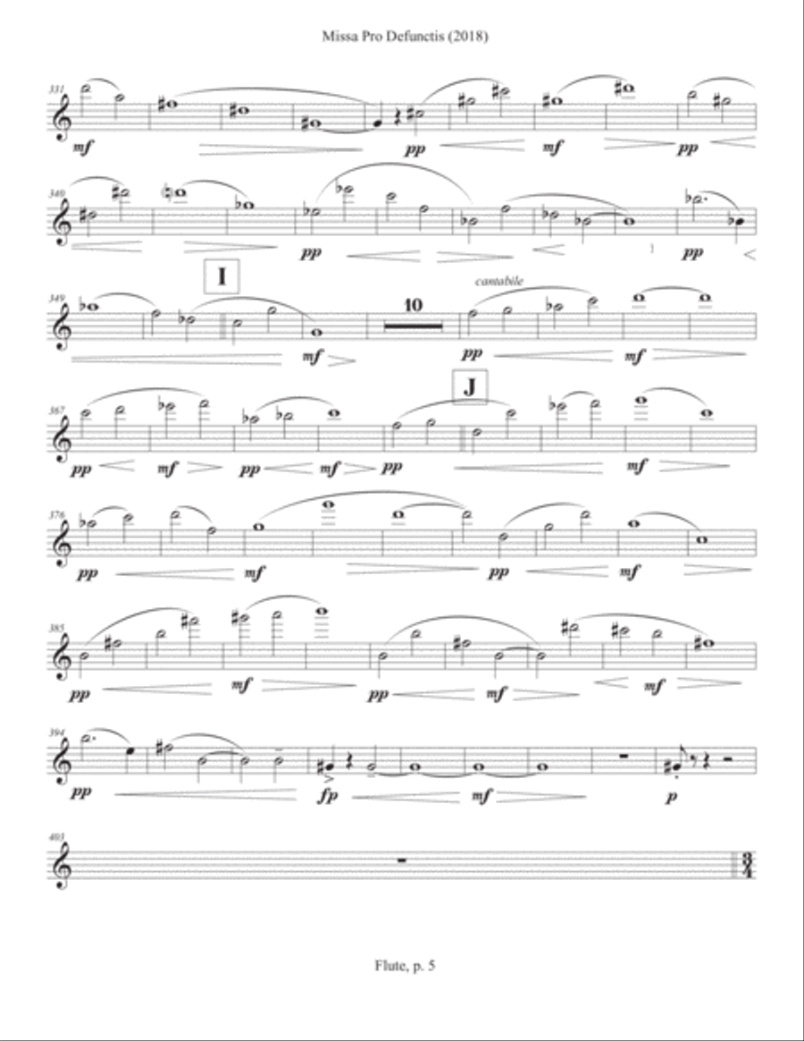 Missa Pro Defunctis (2018) flute part Flute Solo scores gallery preview page 5