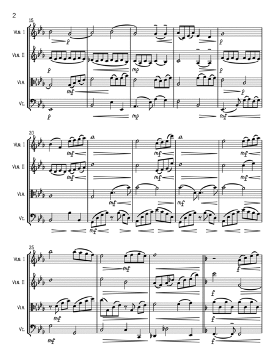 Beauty And The Beast String Quartet scores gallery preview page 2