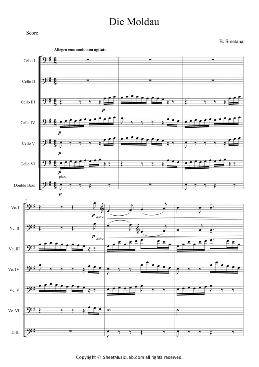 Die Moldau Die Moldau Small Ensemble scores gallery preview page 1