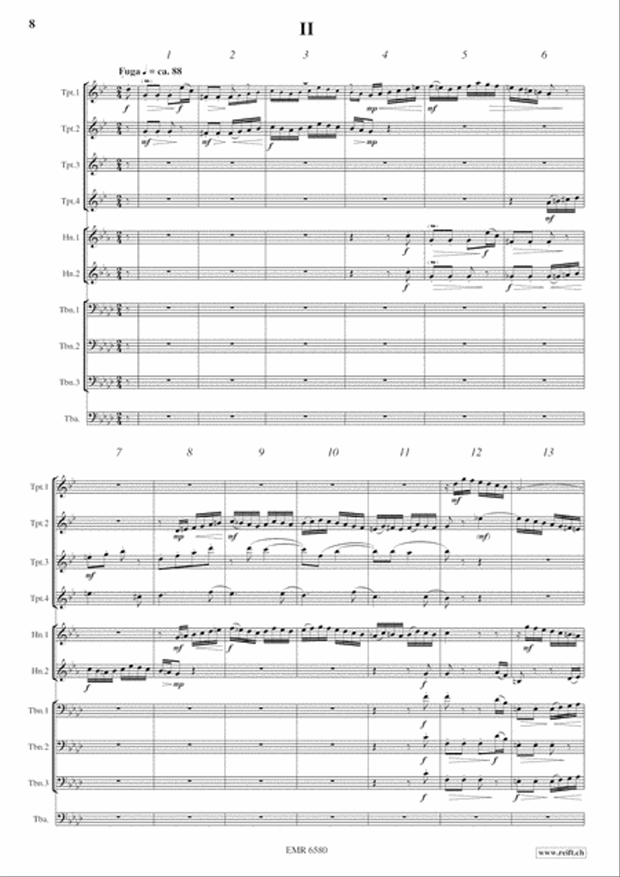 Praeludium und Fuga XII Brass Ensemble scores gallery preview page 6