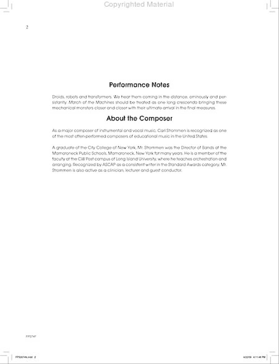 March of the Machines Concert Band scores gallery preview page 3