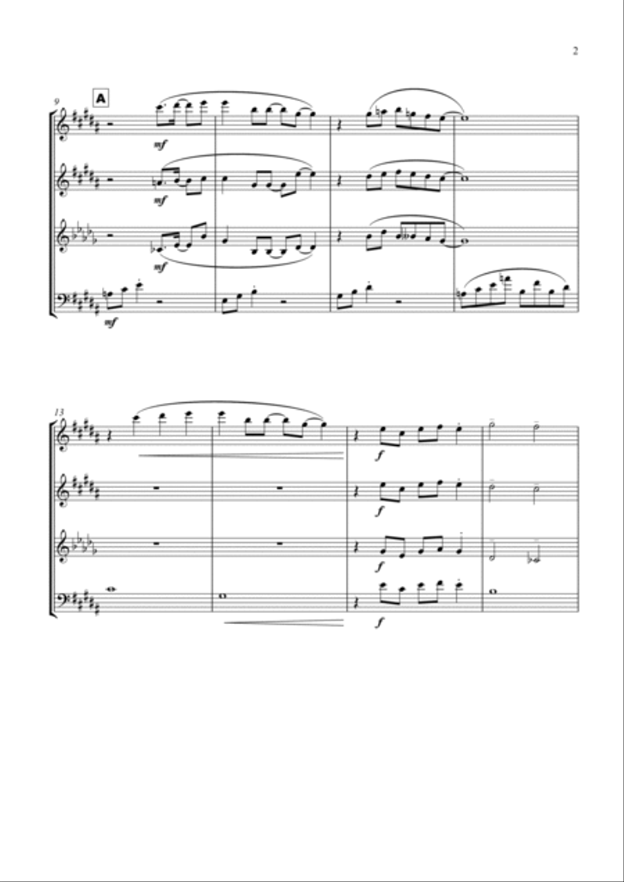 Suspicious Minds Suspicious Minds Woodwind Quartet scores gallery preview page 2