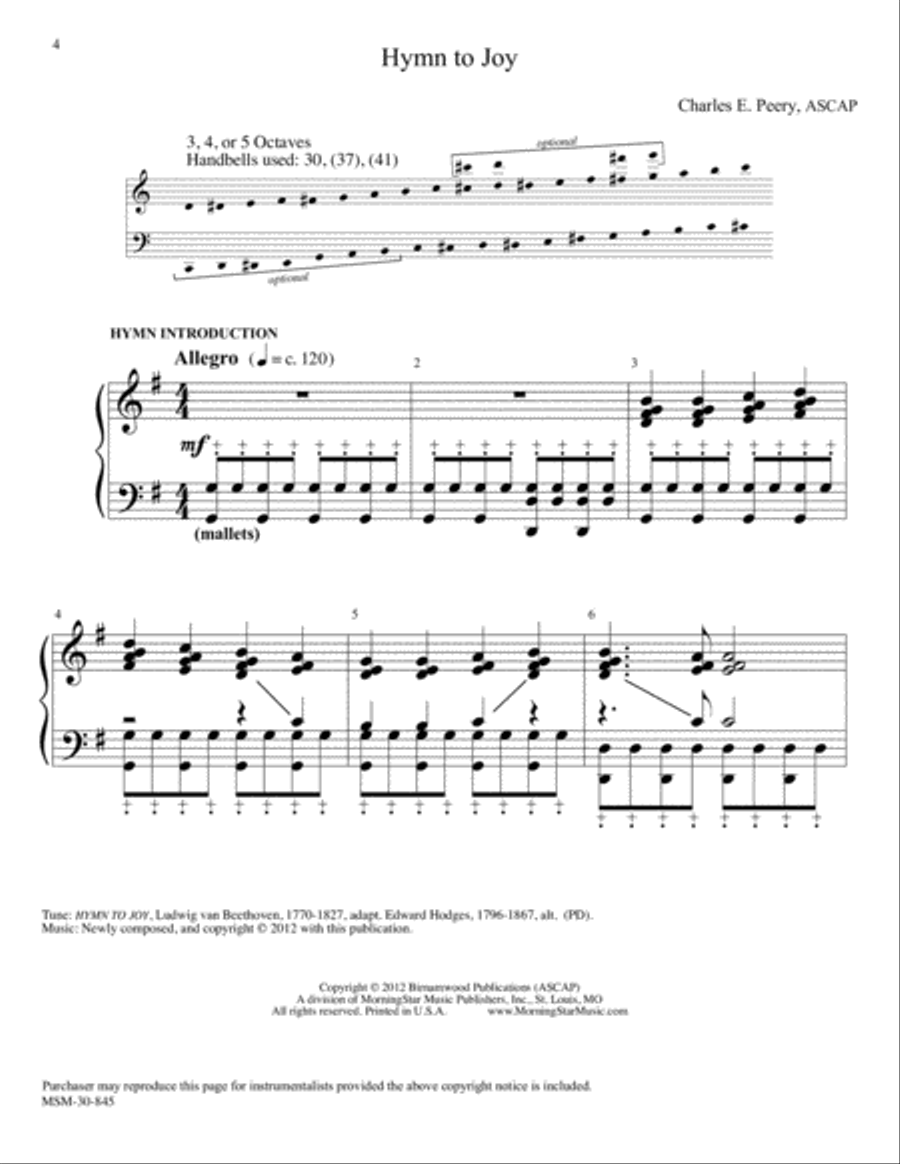Hymn to Joy Choir scores gallery preview page 4