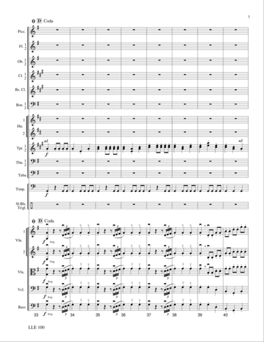 Sleigh Ride (German Dance No. 3) Orchestra scores gallery preview page 6