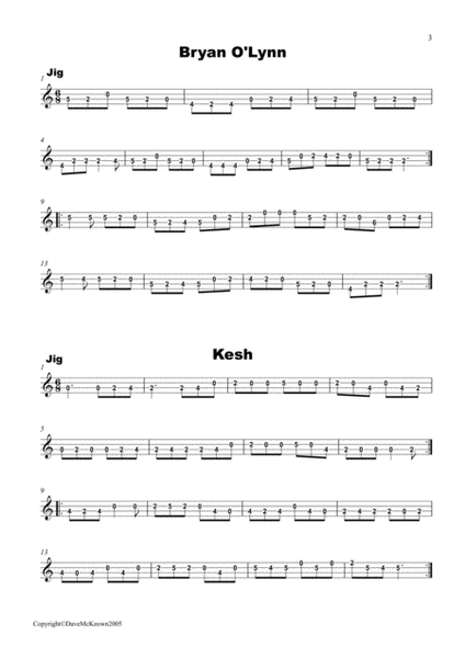 Irish Dance Music Vol.2 for 4 String Banjo Tab CGDA; 50 Jigs, Reels, Hornpipes and more.... image number null