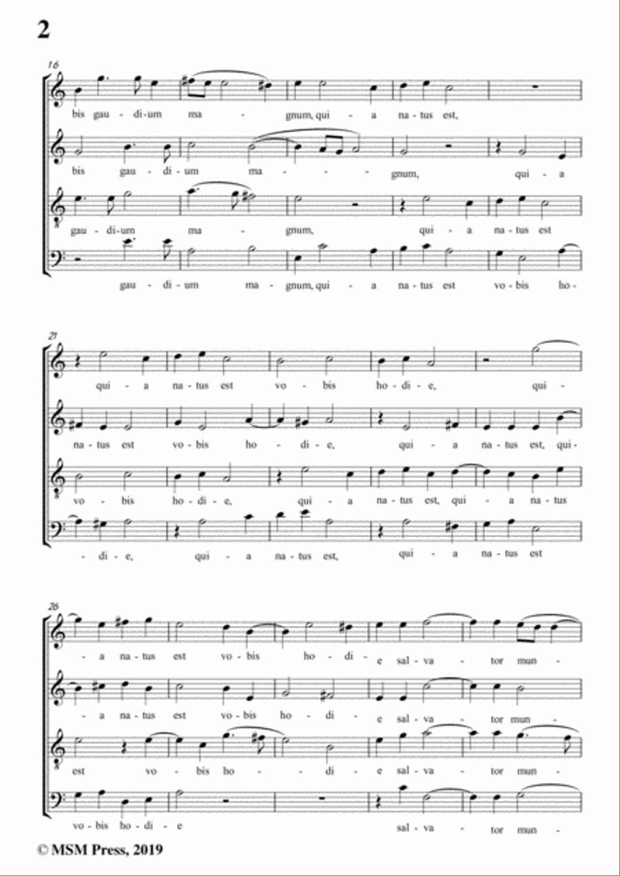 Gabrieli-Angelus ad pastores ait,in a minor,for A cappella 4-Part scores gallery preview page 4