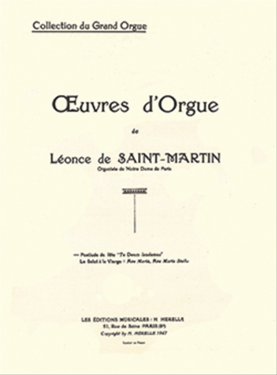 Postlude de fete Op. 21 Te Deum Laudamus