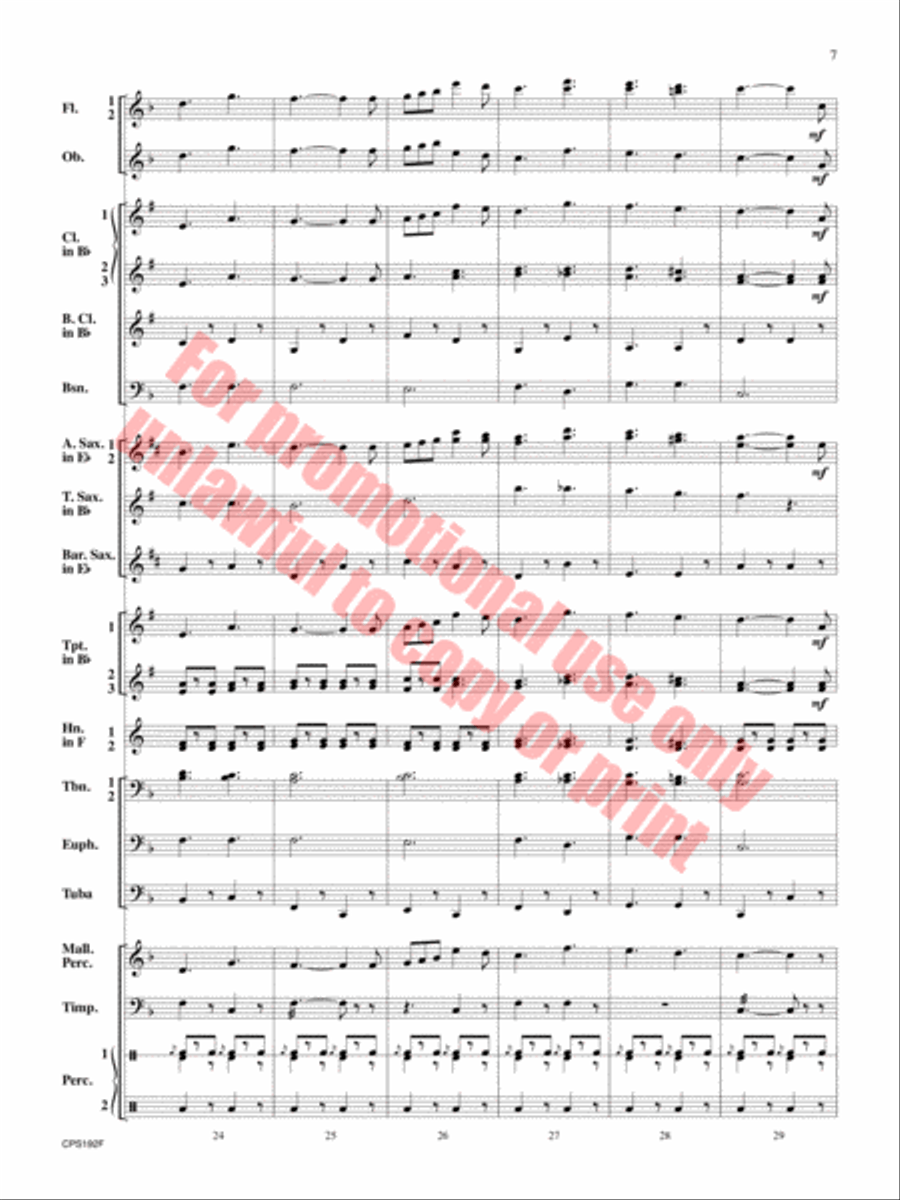 Liberty Bell Concert Band scores gallery preview page 8