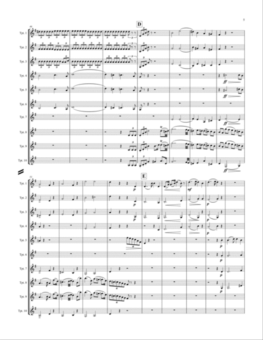 Lohengrin - Prelude to Act III Trumpet scores gallery preview page 6