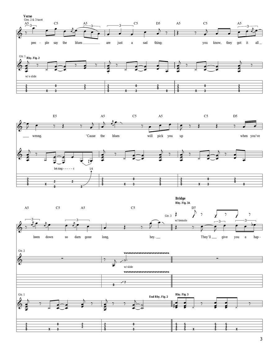 When The Blues Comes Knockin' Electric Guitar scores gallery preview page 3