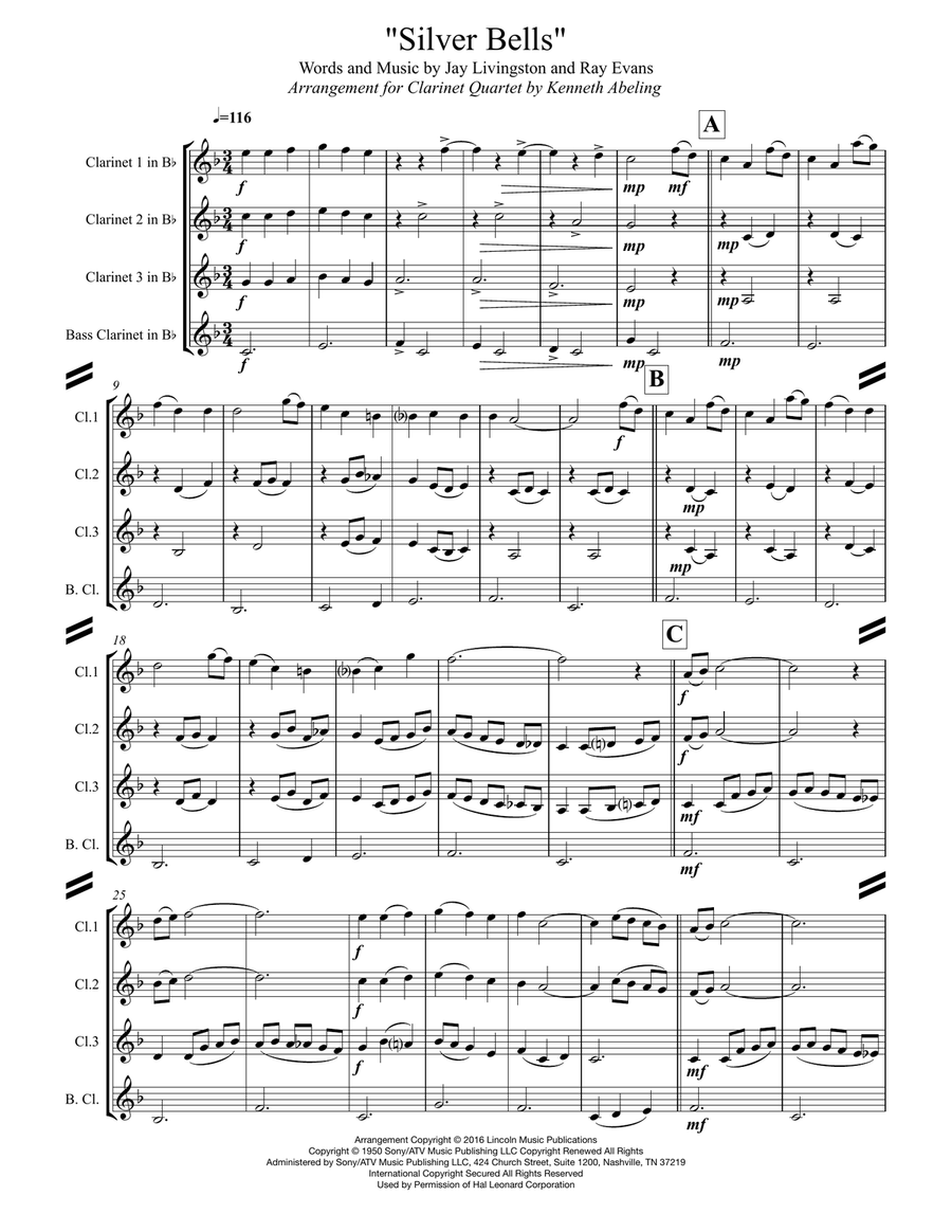 Silver Bells Silver Bells Woodwind Ensemble scores gallery preview page 2