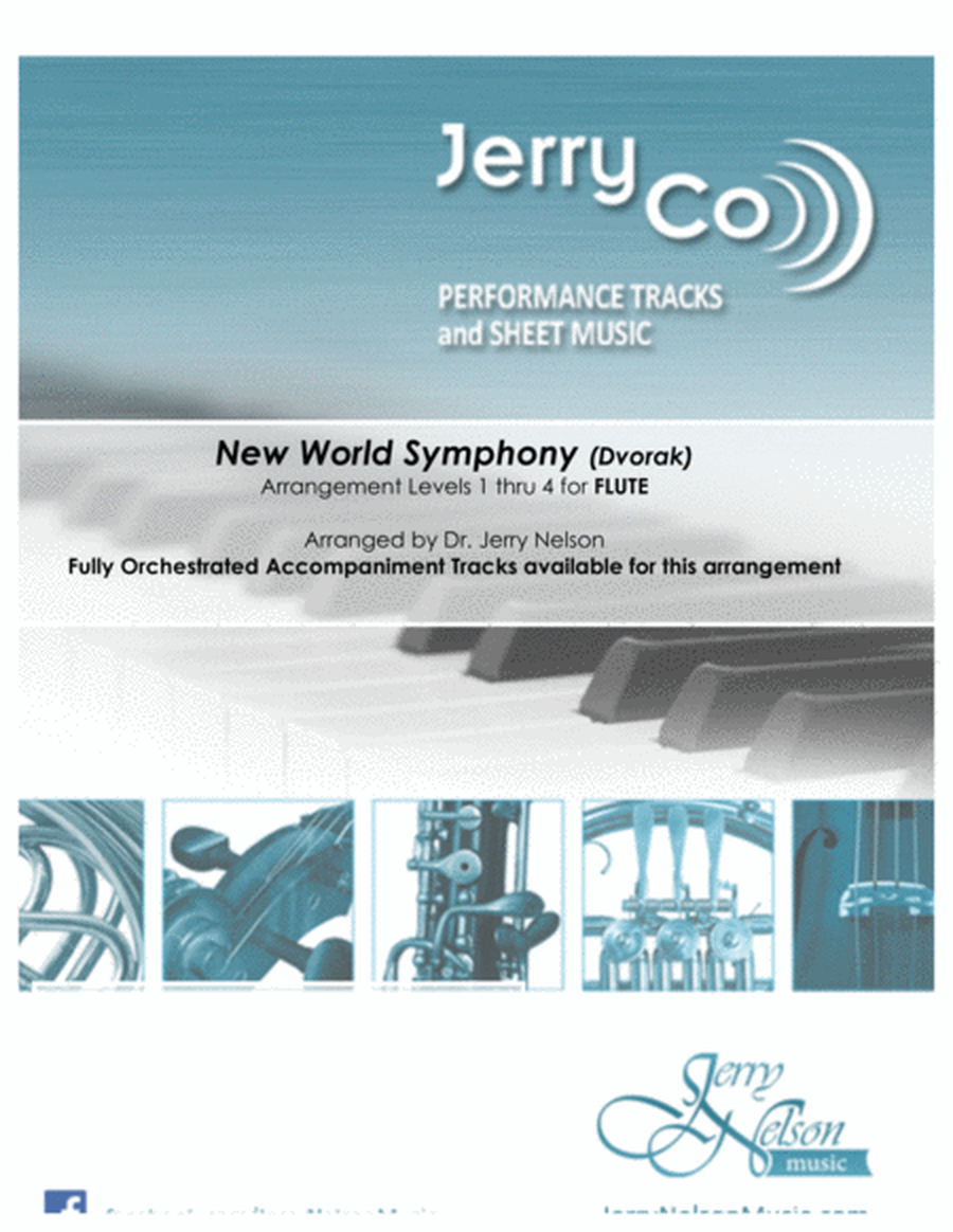 New World Symphony - Dvorak (Arrangements Level 2-4 for FLUTE + Written Acc) image number null